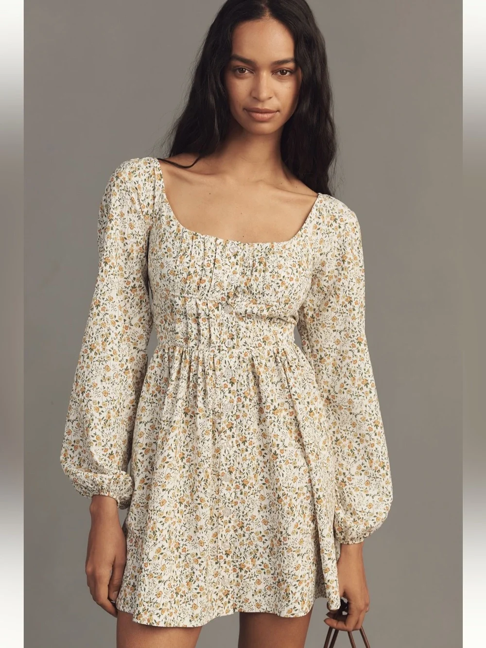 Anthropologie Coquette Cottagecore Floral Corset Mini Dress NWT L Flowy - Picture 3 of 13